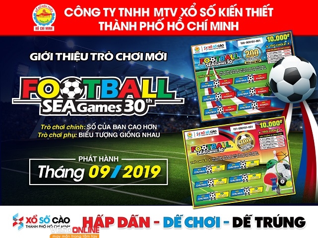 TP. Hồ Chí Minh ra mắt vé xổ số cào Football Sea Games 30
